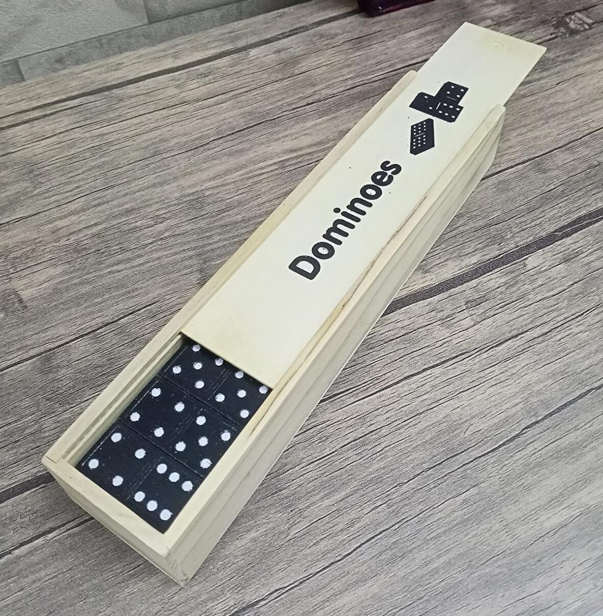 Ahşap Kutulu Domino Seti / Domino Oyunu