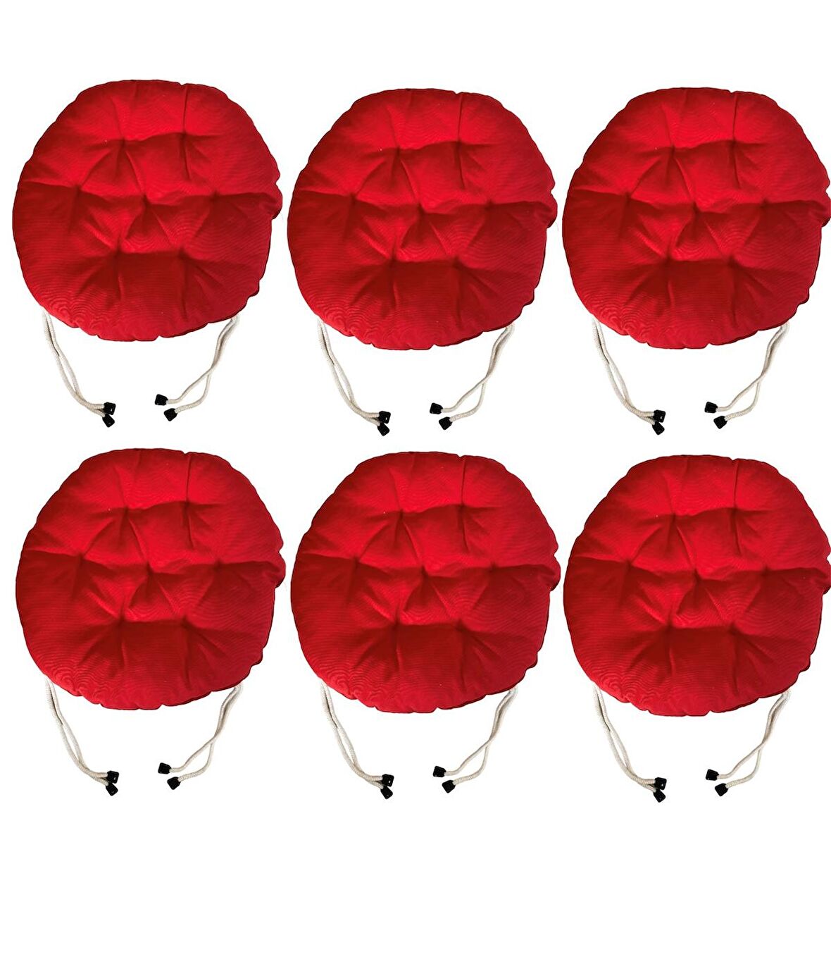 Yuvarlak Tabure Minderi - Puf Minder 6 Adet - 40 CM Çapında