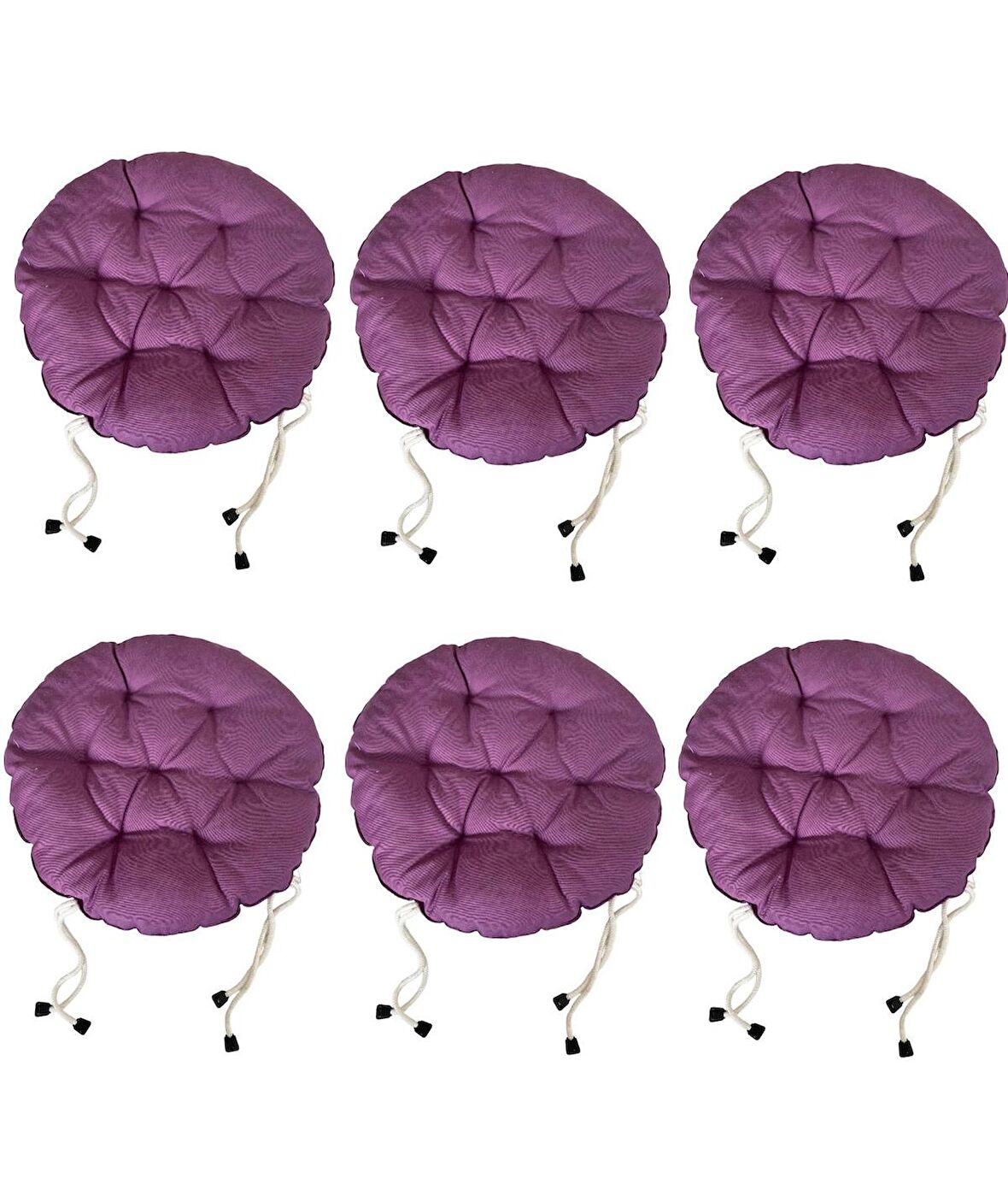 Yuvarlak Tabure Minderi - Puf Minder 6 Adet - 40 CM Çapında