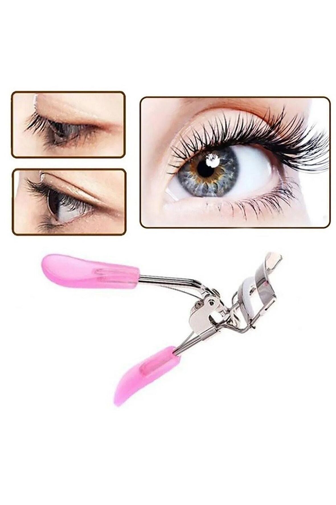 Rose Kirpik Kıvırıcı - Kirpik Kıvırma Makası 3 Renk Eyelash Curler