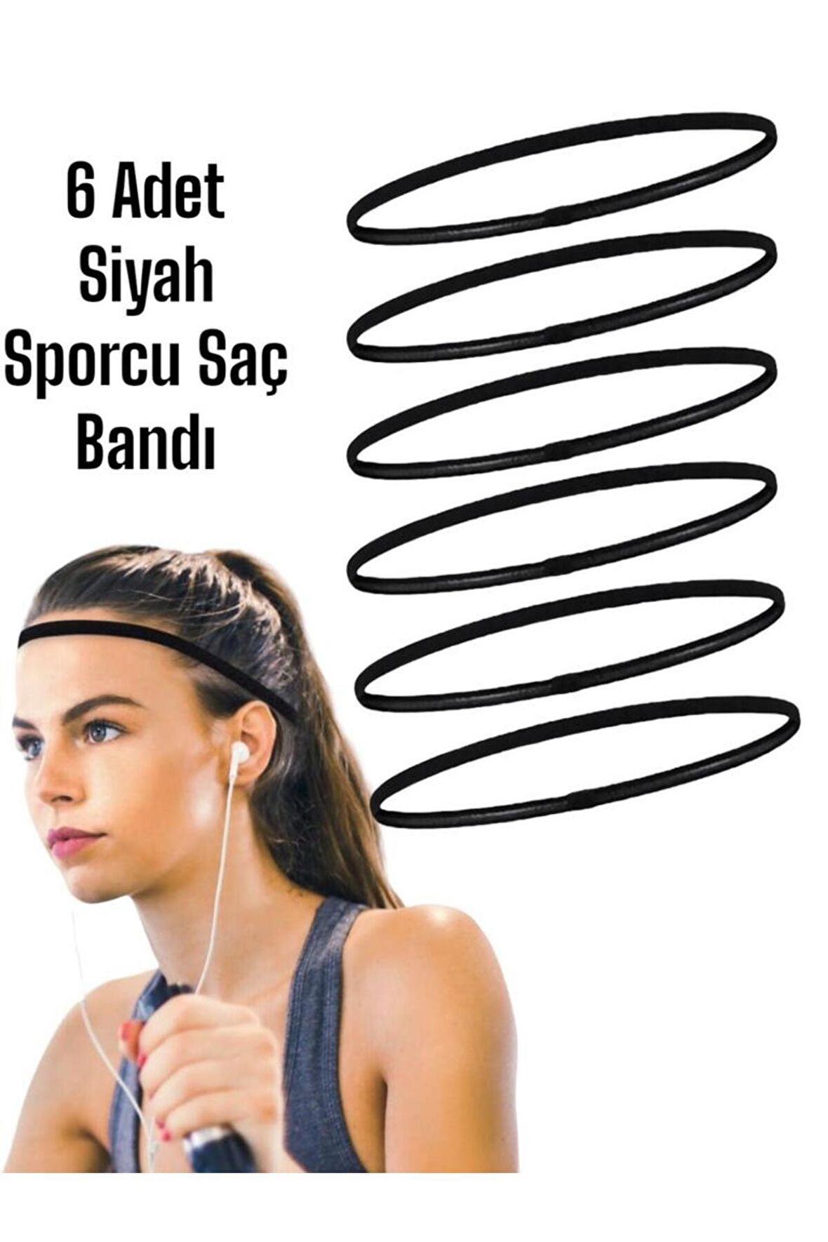 Sporcu Saç Bandı - Yoga Saç Bandı - 6'lı Paket