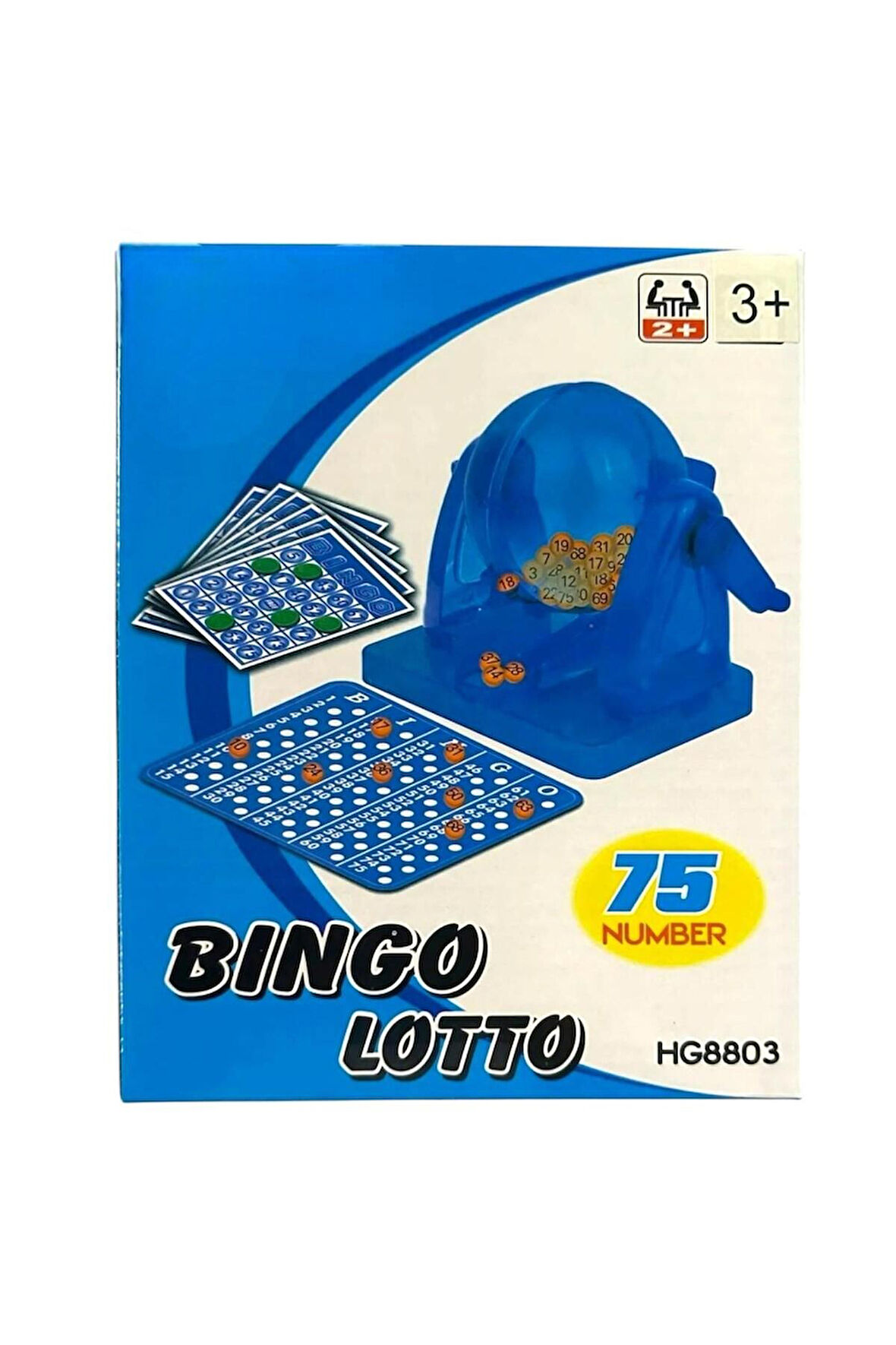 Bingo Lotto Oyunu - Bingo Oyunu - Çevirmeli 75 Numaralı 20 Kartlı Bingo Oyunu