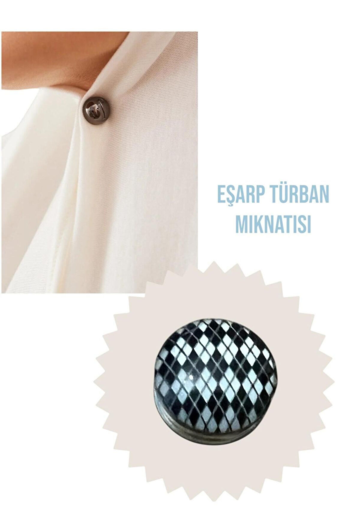Eşarp, Şal, Türban, Tesettür Mıknatısı, Kuvvetli Mıknatıs, Modern ve Şık Görünüm