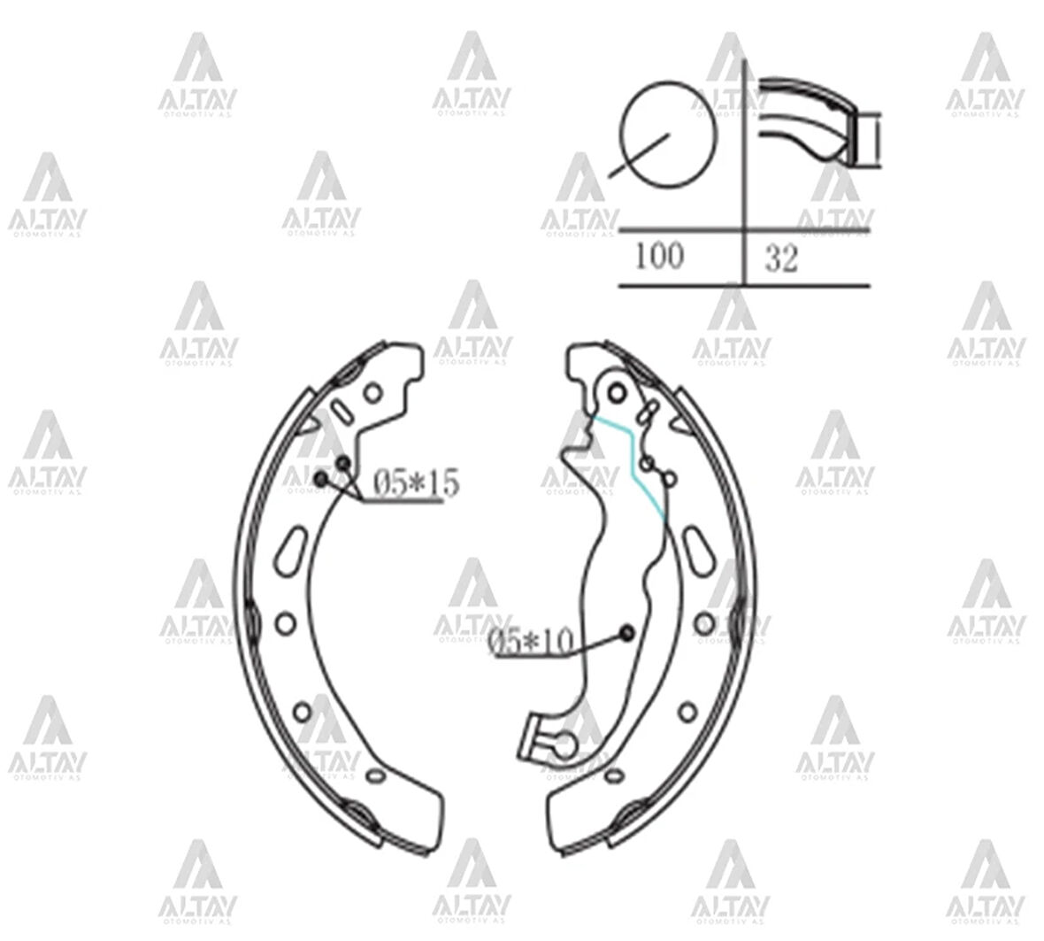 FREN BALATA MAZDA 2 2009-2013 / FIESTA 2008 PABUÇ ARKA DFY12638Z