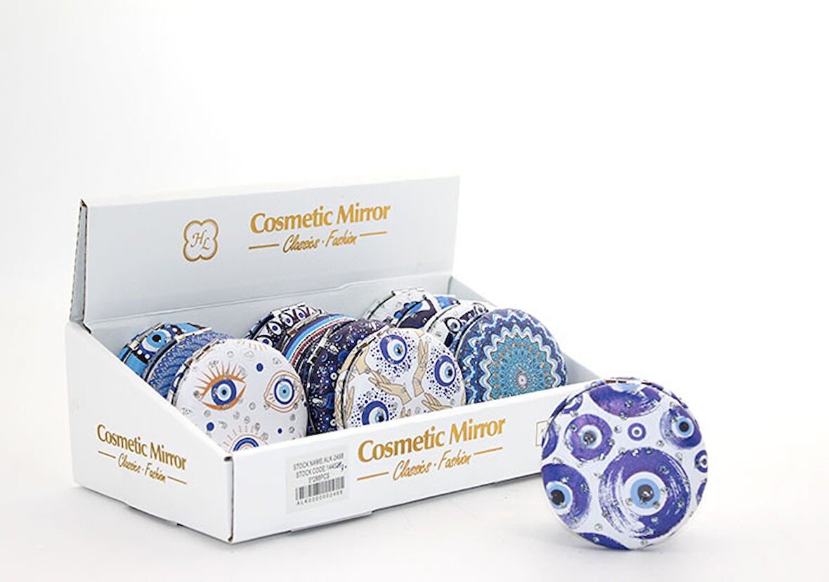 Taşlı İstanbul Tasarımı El Aynası Kalın Model 3 