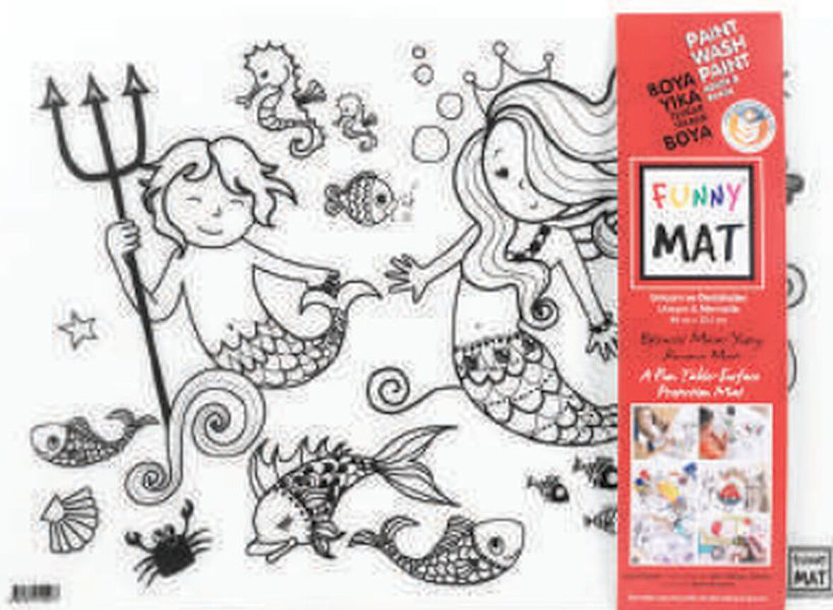 Funny Mat - Unıcorn Ve Deniz Kızı 33,5 x 48 cm