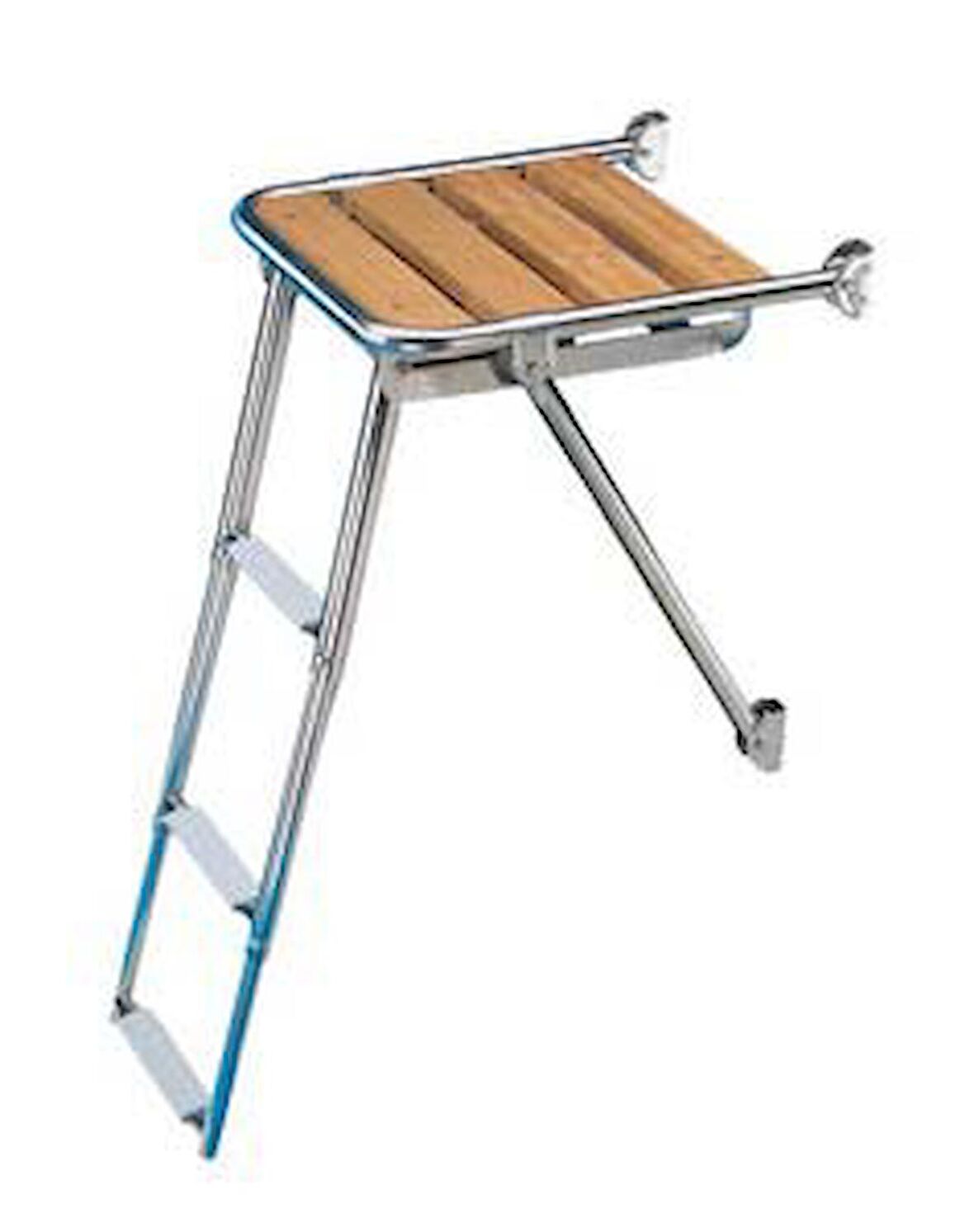 Katlanır merdivenli platform. Paslanmaz çelik. Merdiven Boyu 26cm