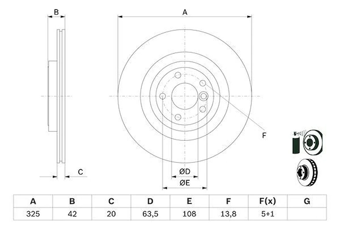 FREN DISKI ARKA HAVALI KAPLAMALI JAGUAR XE 10760 XF 2 10260 2015 T4N1744 (2 ADET)