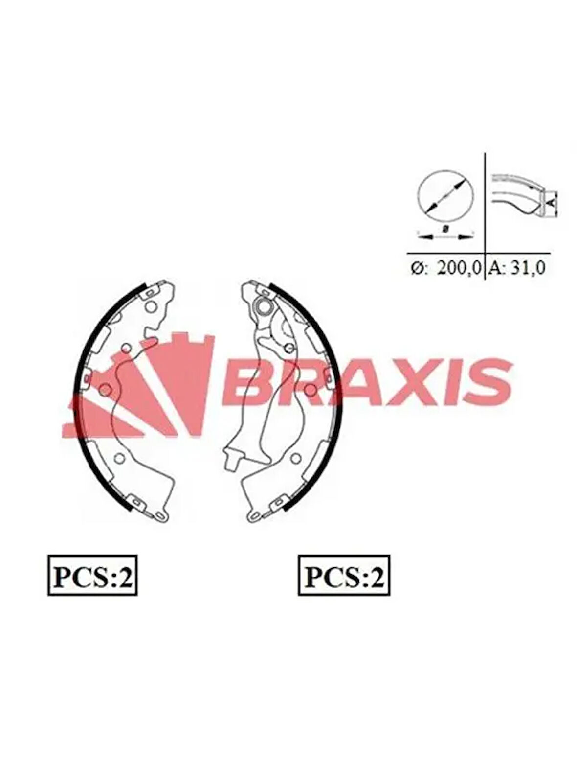 ARKA FREN BALATASI PABUC HYUNDAI ACCENT ERA 06-11 KIA RIO 06-11 KAMPANA TIP (ABS SIZ)