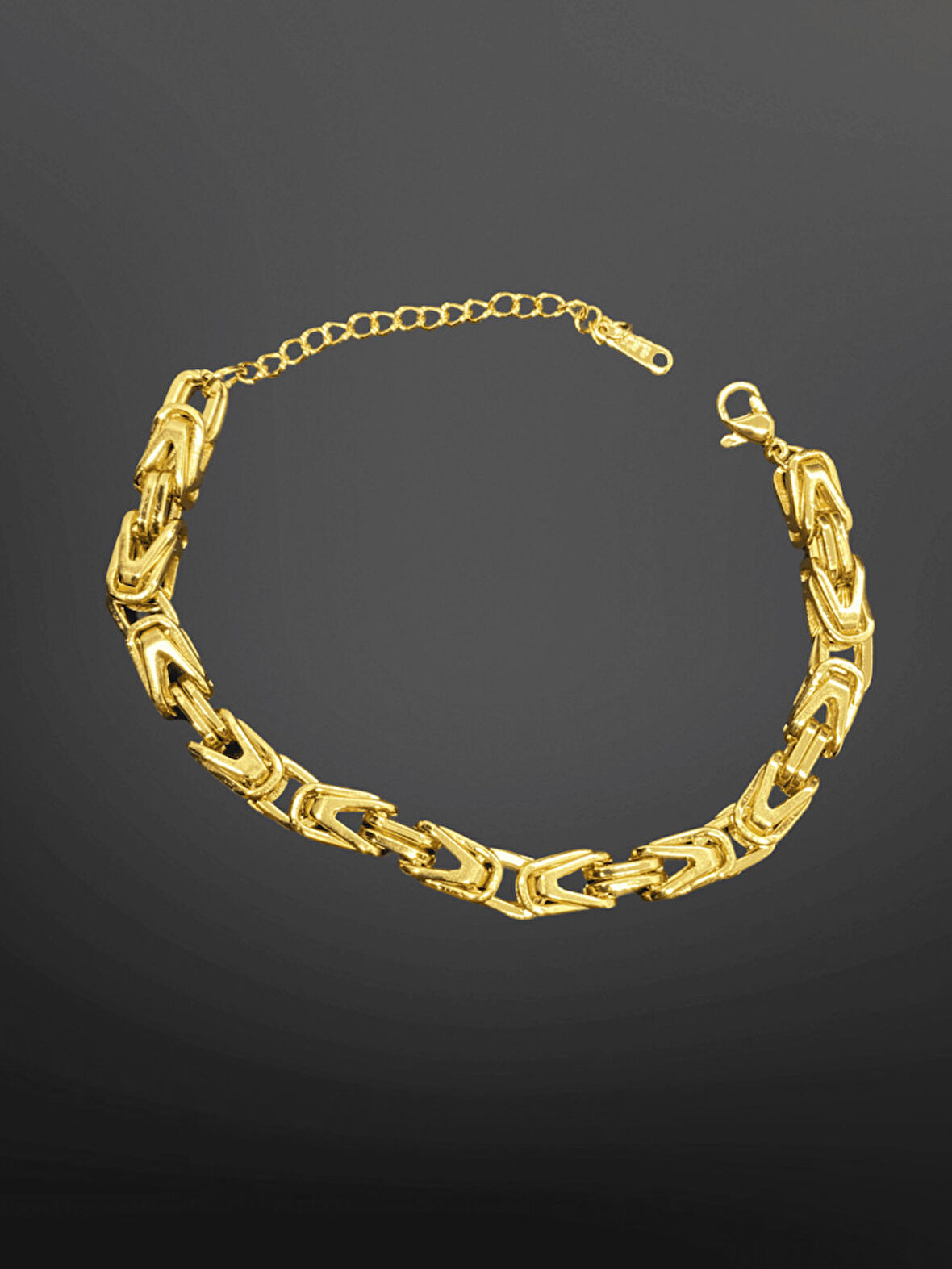 Zincir Model 316L Çelik Gold Renk Bileklik | Modern Bileklik | Ayarlanabilir Tasarım