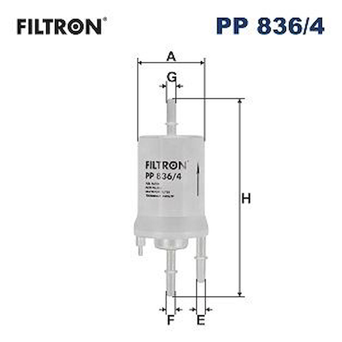 YAKIT FİLTRESİ GOLF 5-JETTA 3-POLO 4-CADDY 3-FABIA 2-OCTAVIA 2-A3-IBIZA 4-1.4-1.6 165 4 BAR PP836.4 6Q0201051A 6Q0201051C 6Q0201051J