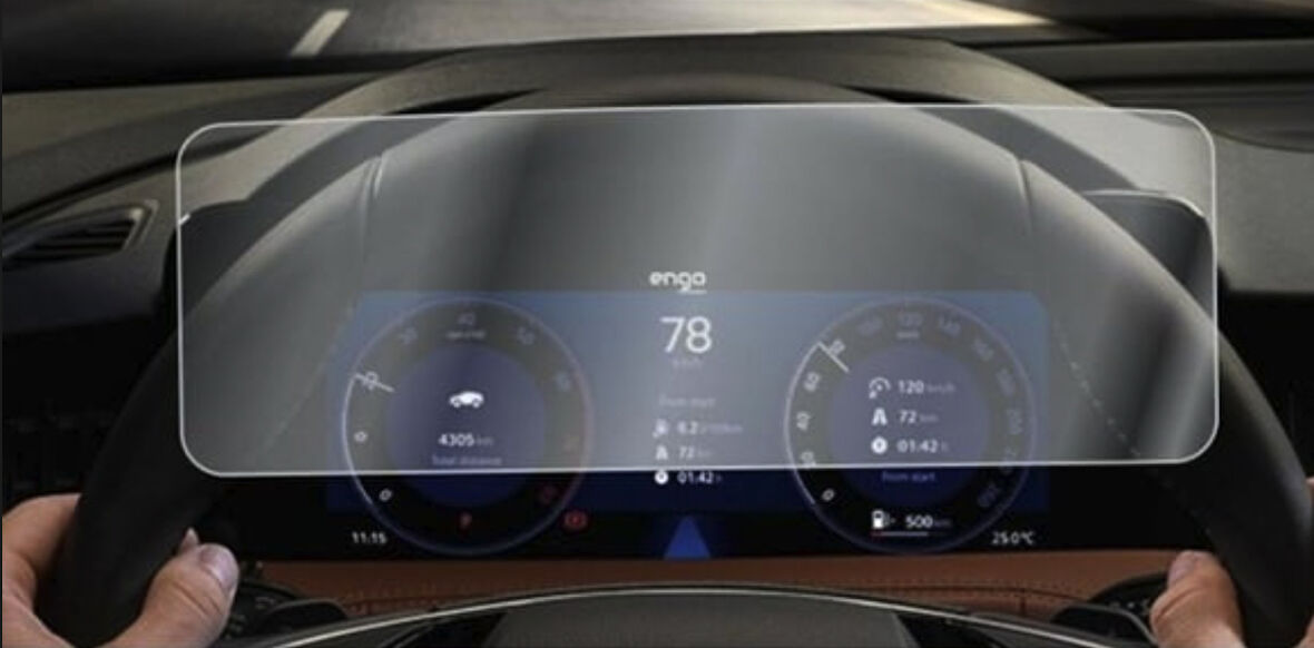 Skoda Super B digital ekran hayalet ekran koruyucu için full kaplama nano tempered ekran koruyucu