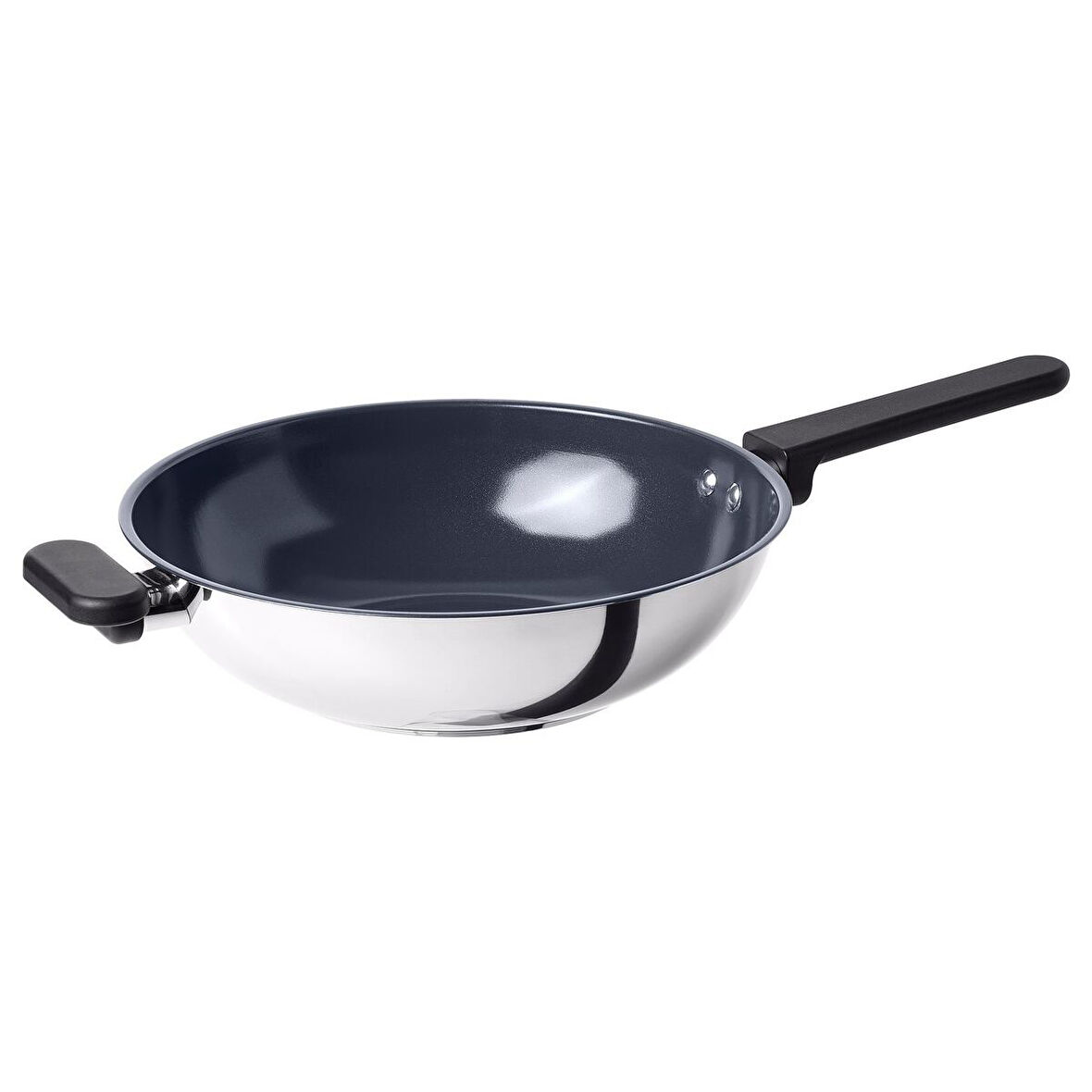 Wok tava, yapışmaz kaplama-paslanmaz çelik, 28 cm