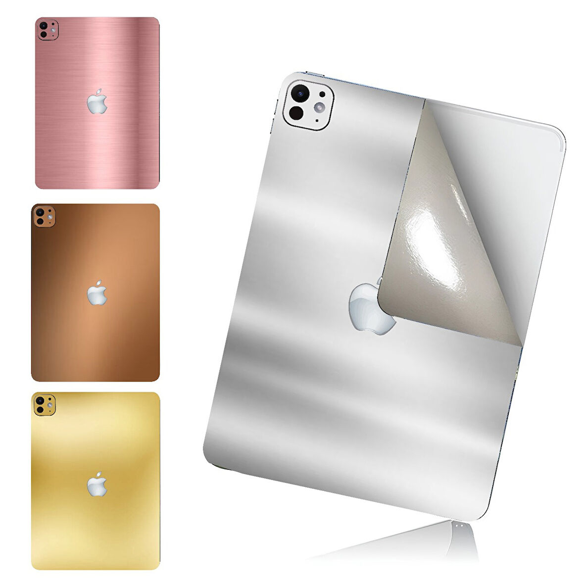 İpad 10. nesil 10.9 A14 işlemci için 360 full kaplama koruma sticker çizilmez film kaplama GÜMÜŞ