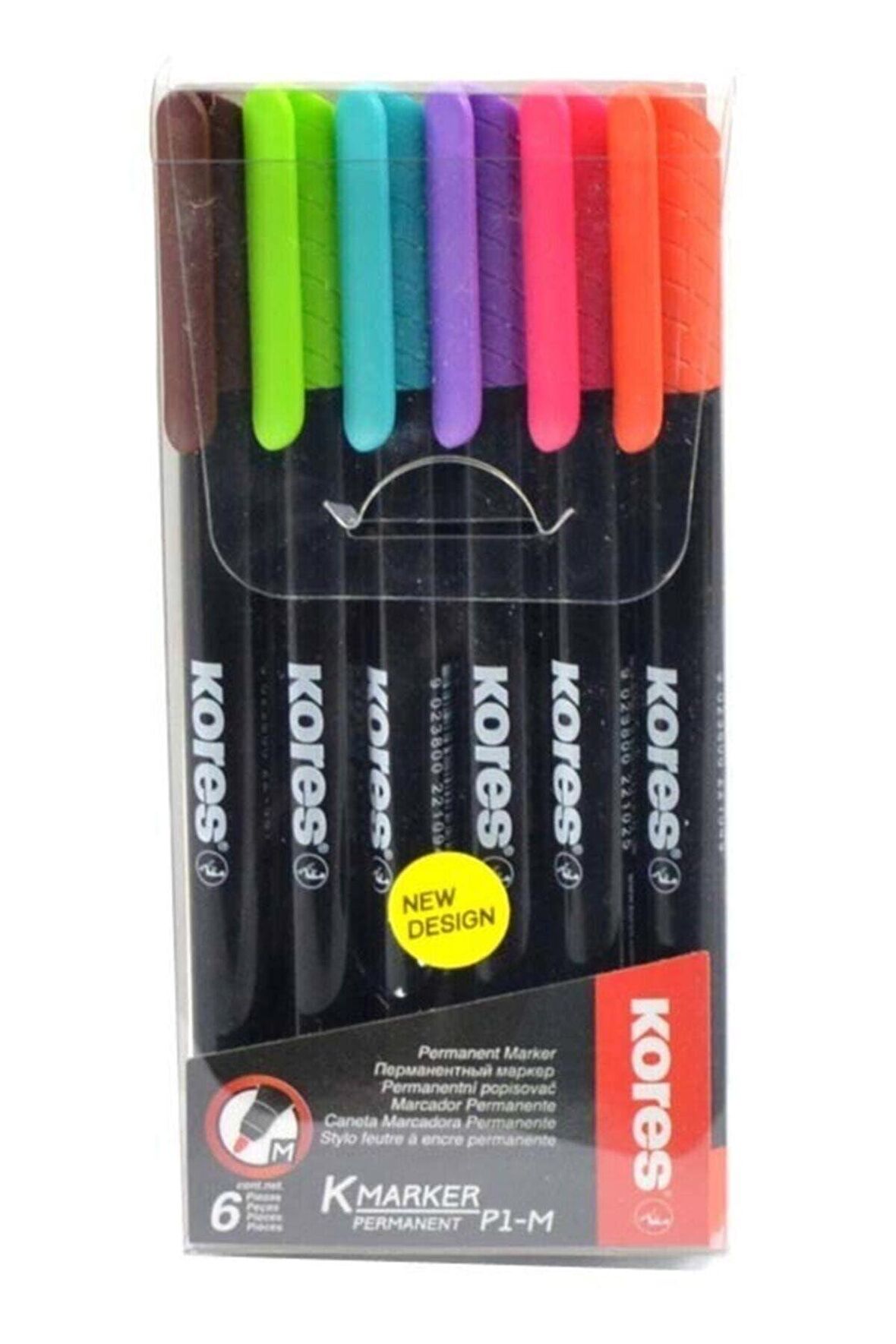 Kores Permanet Marker Set 6 Lı Pvc