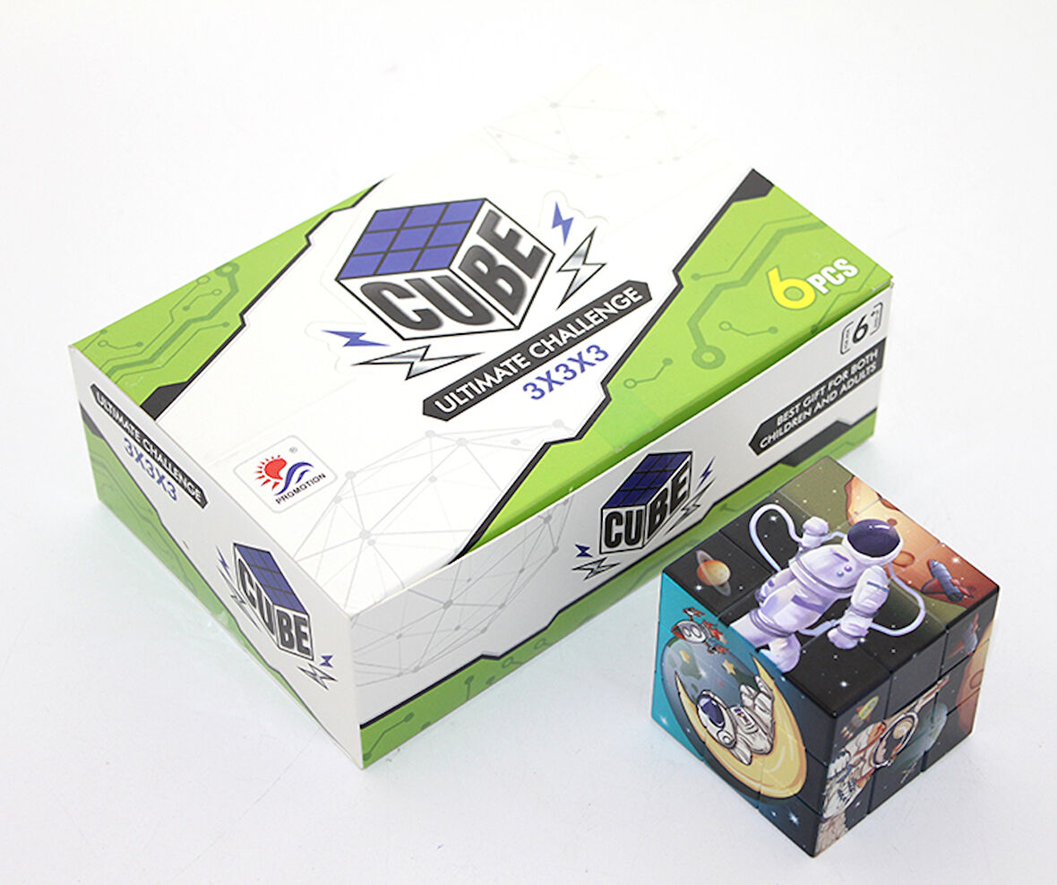 Uzay Temalı Küp Yapboz 