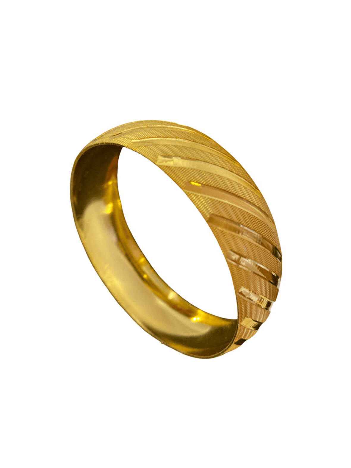 Altın Kaplama Helix Desenli Bijuteri Model Bilezik 68 mm – Özel Günler için Parlak ve Şık