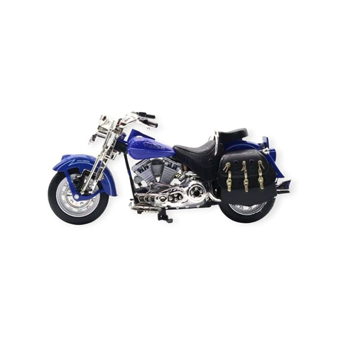 1:12 Ölçekli Model Motosiklet - Classic - HX796 - Mavi