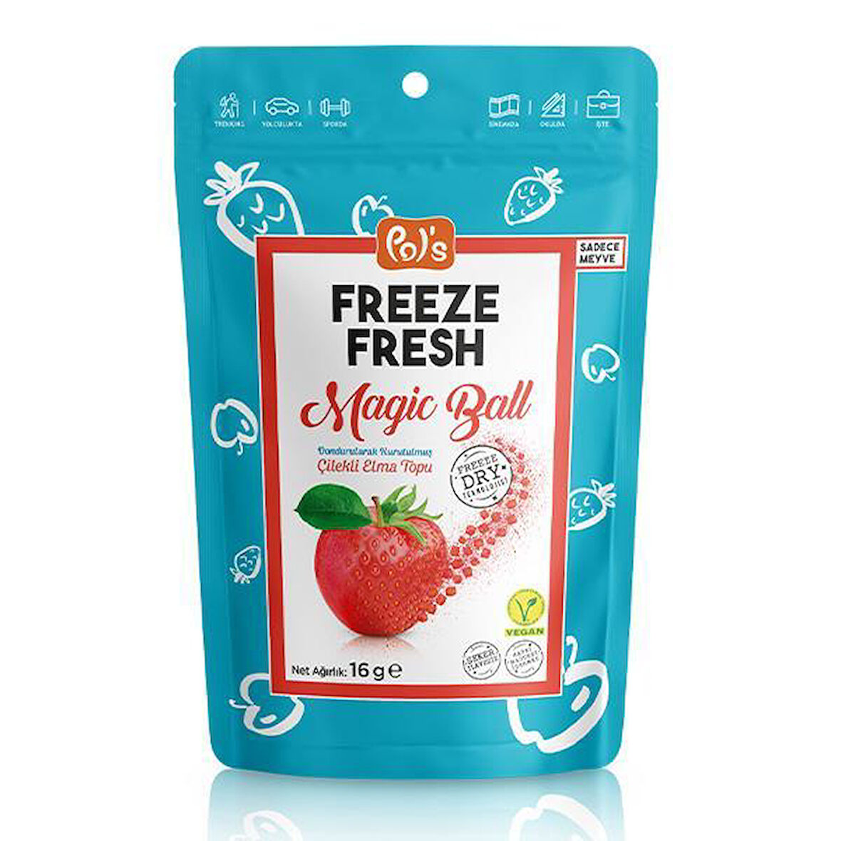 Pol’s Freeze Fresh Magic Ball Çilekli Elma Topu 16 gr 