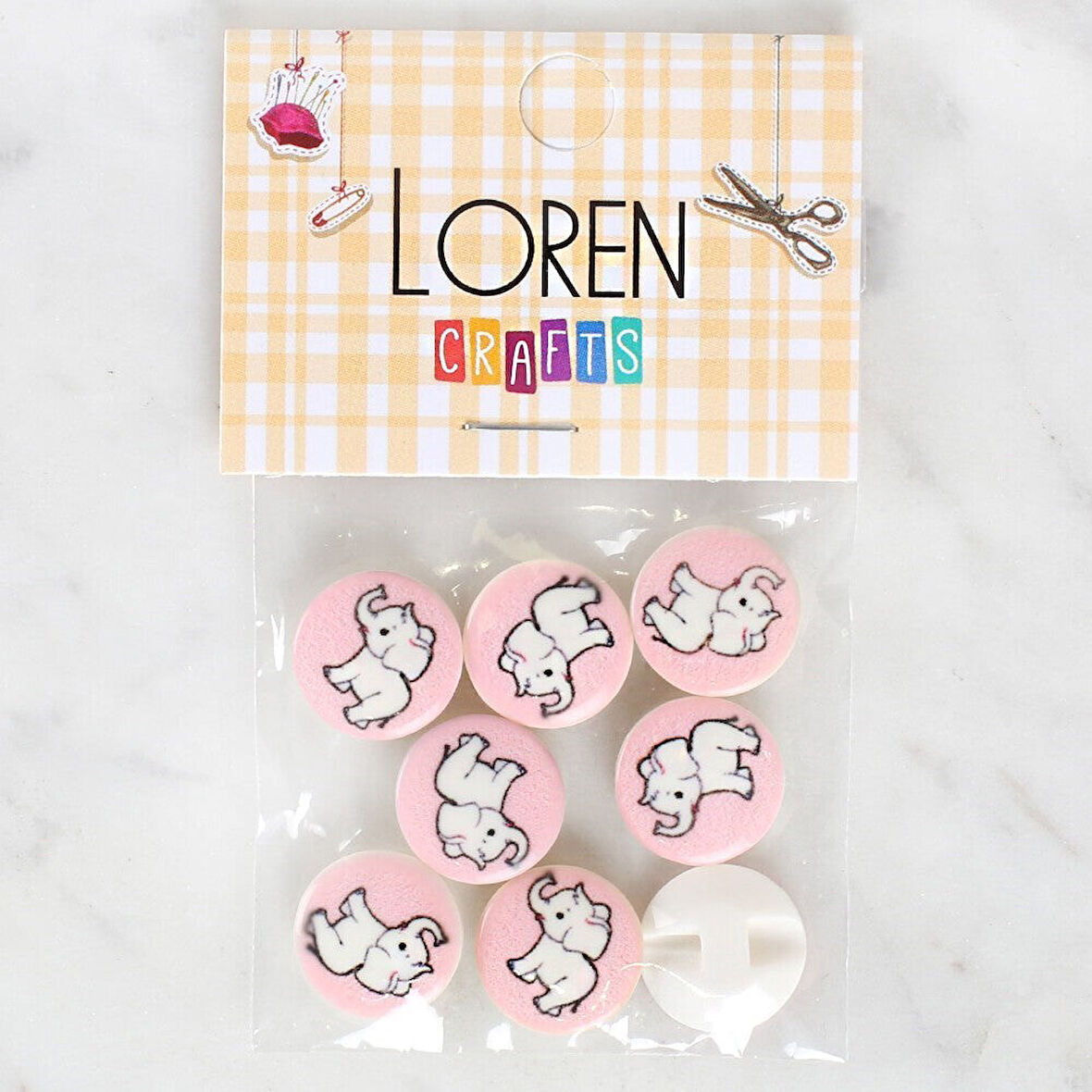 Loren Crafts 8'li Fil Düğme - 1043