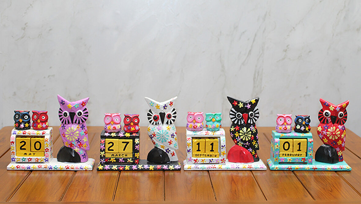 Ahşap Tekli Baykuş Takvim