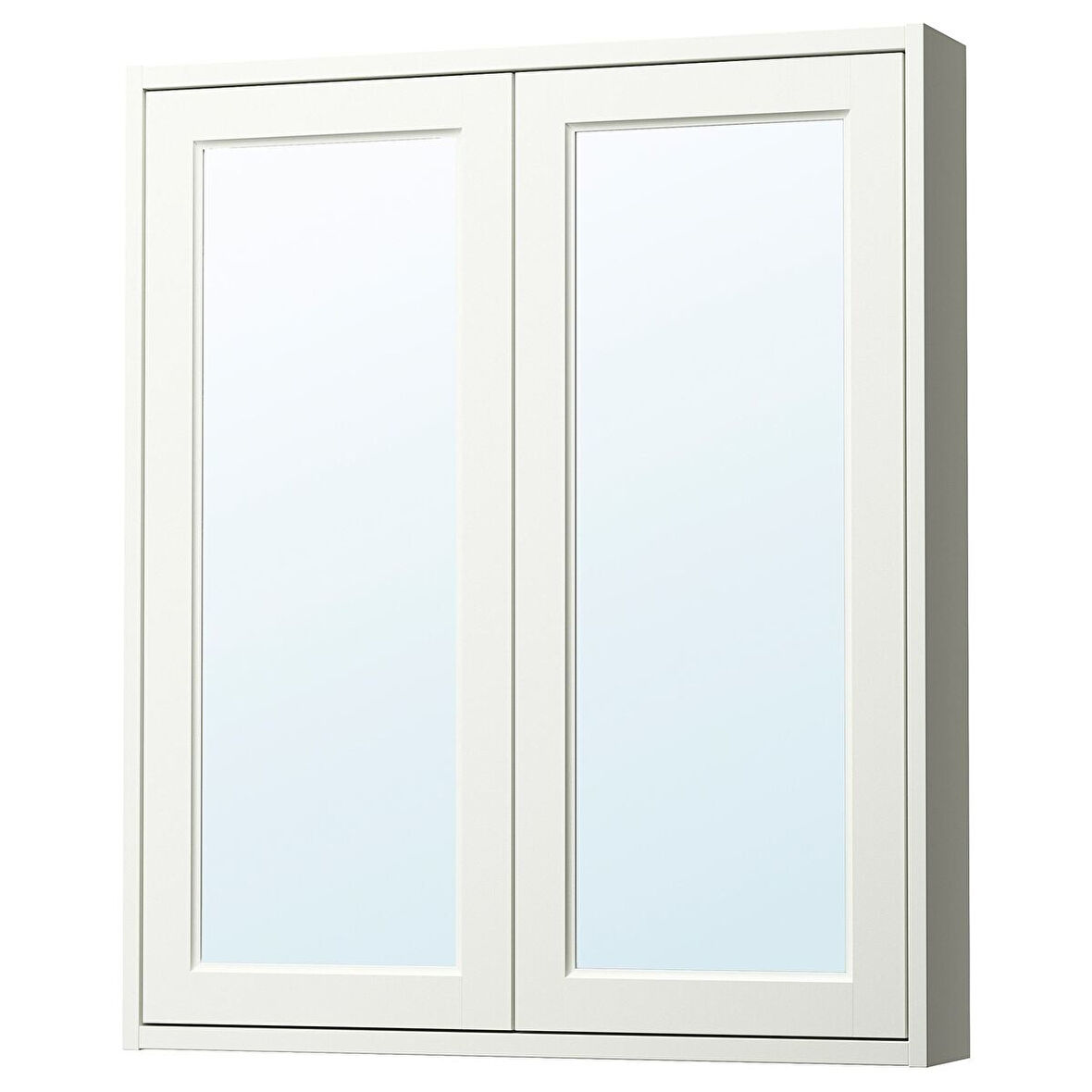 Banyo duvar dolabı, beyaz, 80x15x95 cm, 2 ayna kapaklı