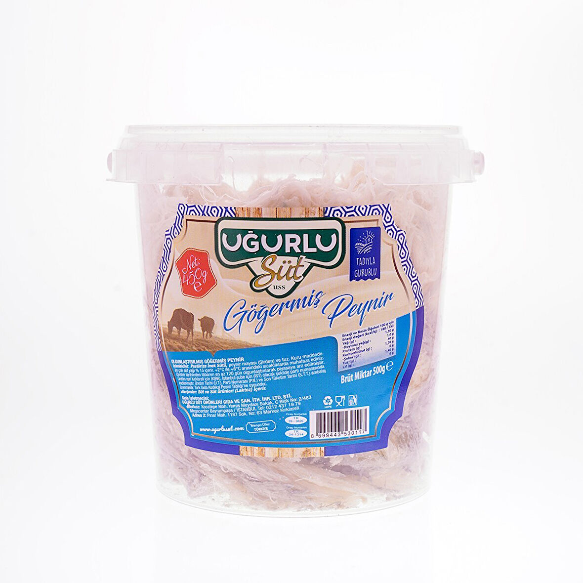 Uğurlu Süt Göğermi̇ş Peyni̇r 500 Gr