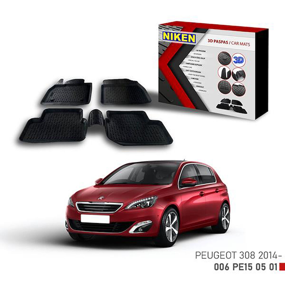 3D PASPAS PEUGEOT 308 2014-