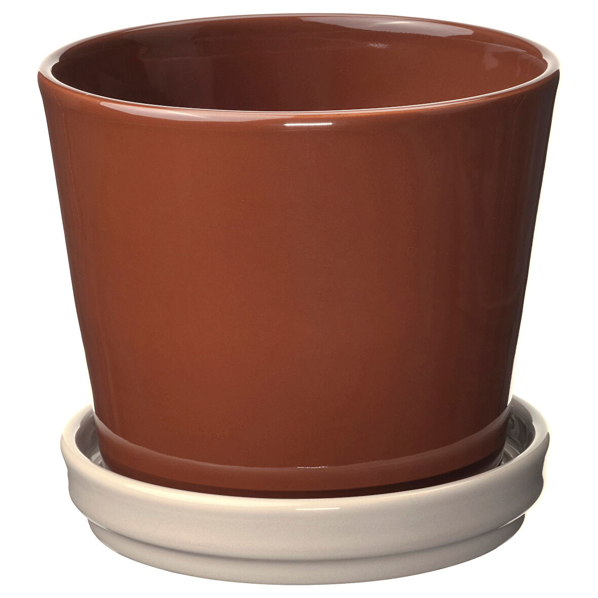 Toprak saksı, kahverengi-bej, 12 cm, iç/dış mekan