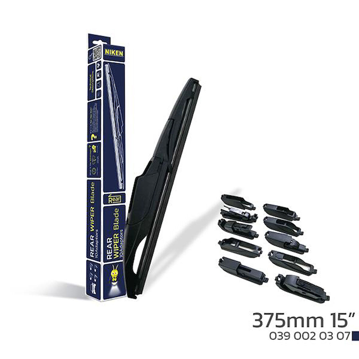 NIKEN 375MM 15 10 APARATLI ARKA SİLECEK SÜPÜRGESİ UNIVERSAL