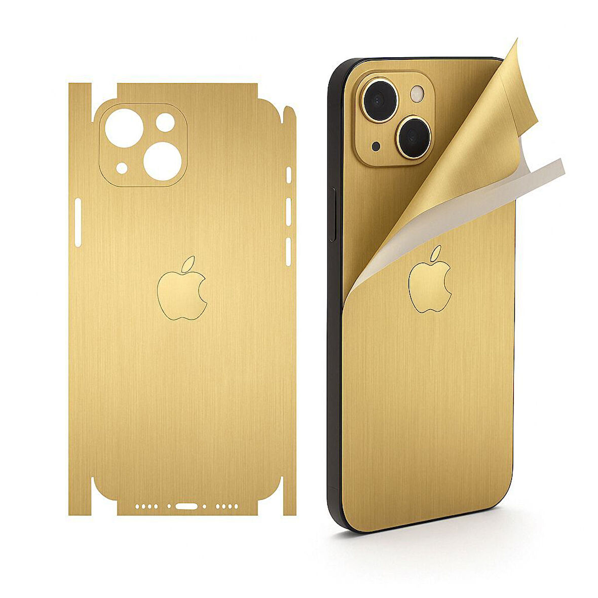 Xiaomi Poco C61 için uyumlu 360 full arka ve yan kaplama koruma sticker - Gold