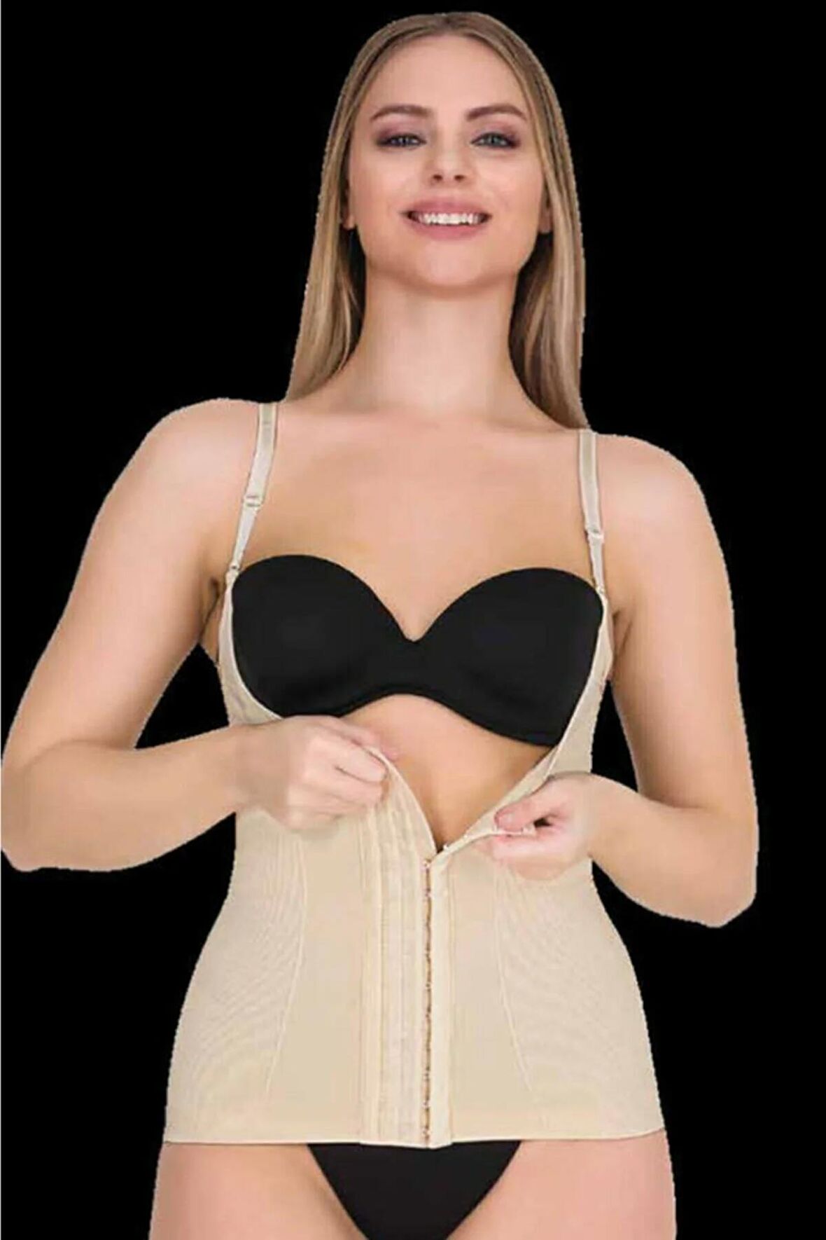 Nil Ten Ince Askılı Agraflı Göğüs Altı Yelek Korse