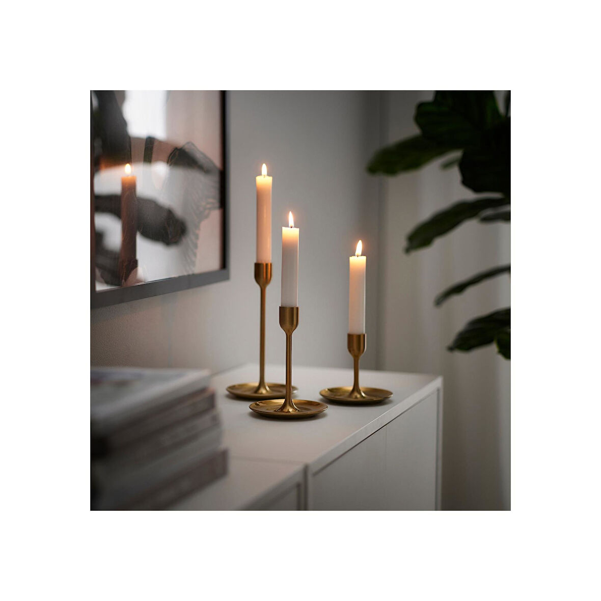 Şamdan, pirinç rengi