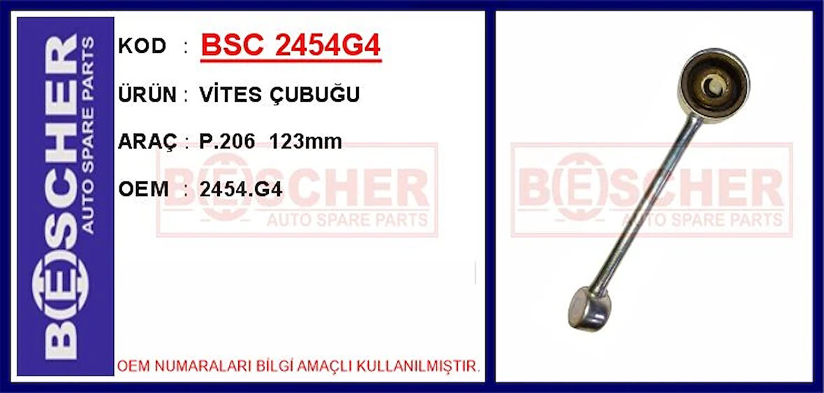VİTES ÇUBUĞU P.206 123MM 2454 G4