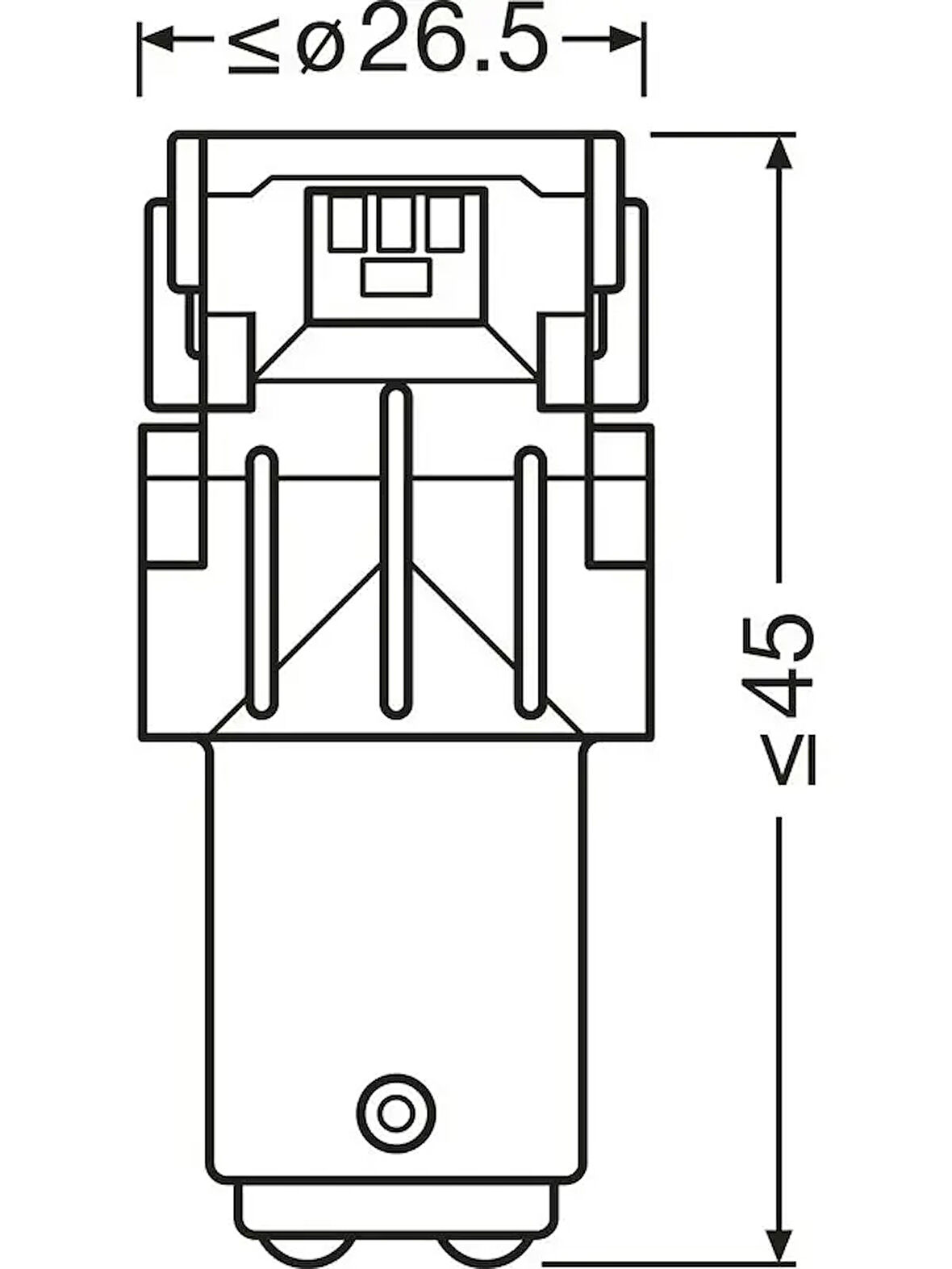 LED AMPUL 12 V P21/5W
