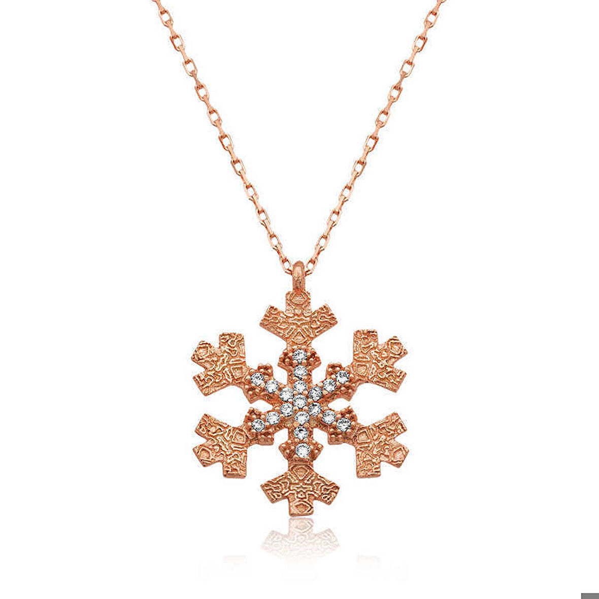 Gümüş Kar Tanesi Kadın Kolye