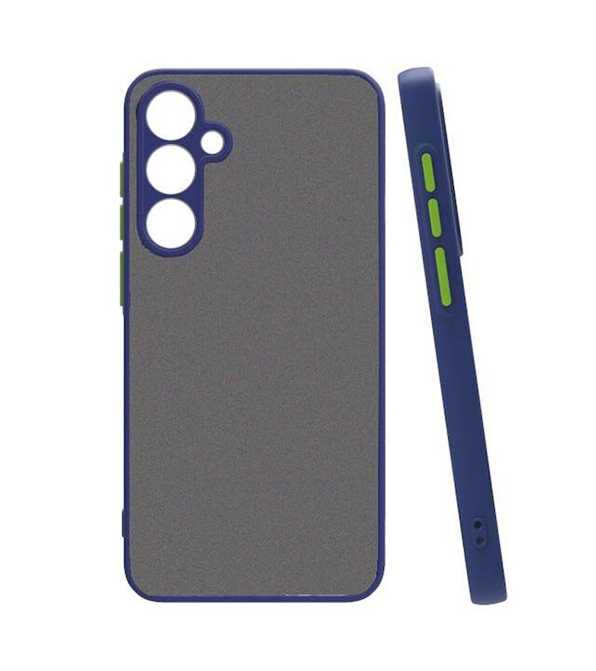 Samsung Galaxy A35 Uyumlu Kılıf Renkli Kenarlı Arkası Mat Yüzeyli Telefon Kılıfı Kapak