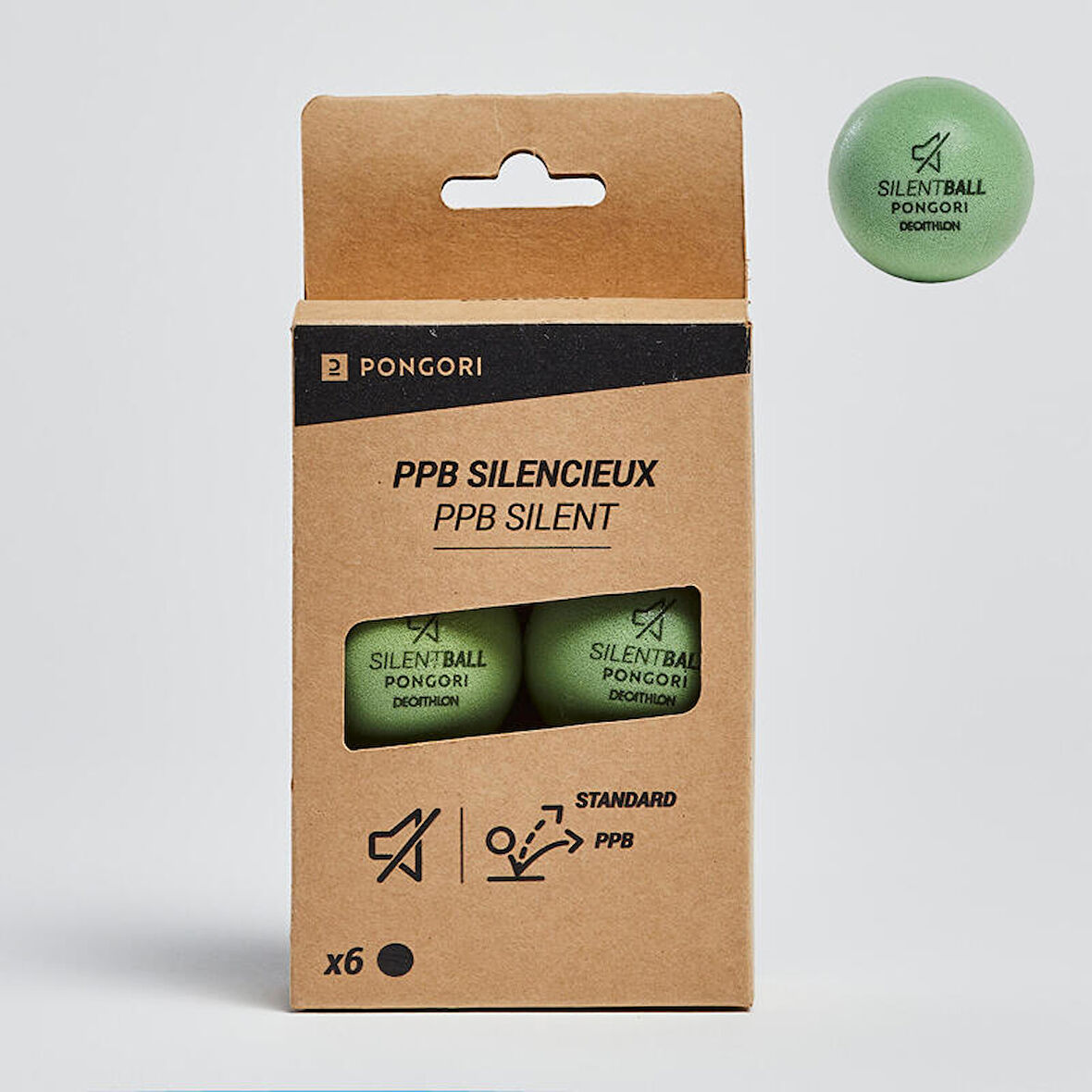 Masa Tenisi Topu - Sessiz - Köpük - PPB 100 SILENT x6