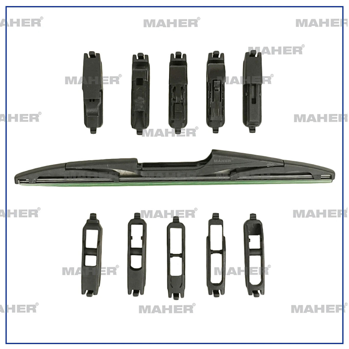 SİLECEK SÜPÜRGESİ PLASTİK TİP 10 APARATLI 12 ARKA (300MM) 11421