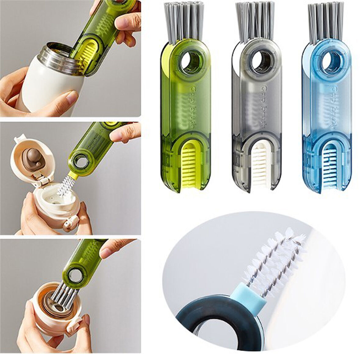  3 Fonksiyonlu Çok Amaçlı Temizleme Fırçası