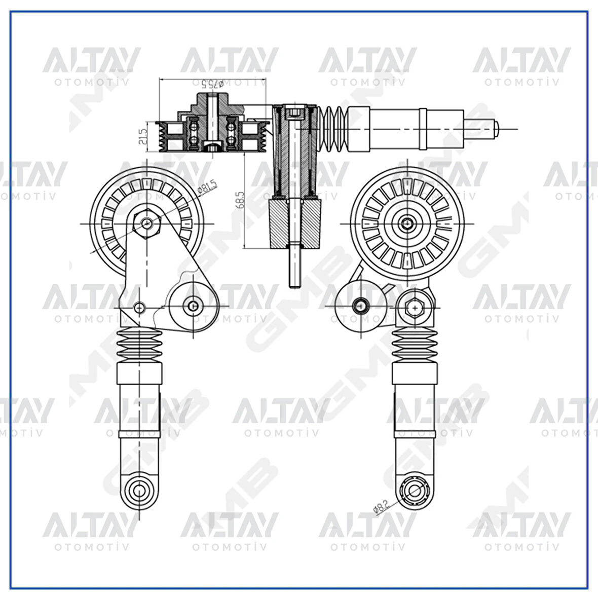 VANTİLATÖR GERGİSİ PASSAT / A4 2001-2005 AVF-AVB 1.9 TDİ KOMPLE 038903315P