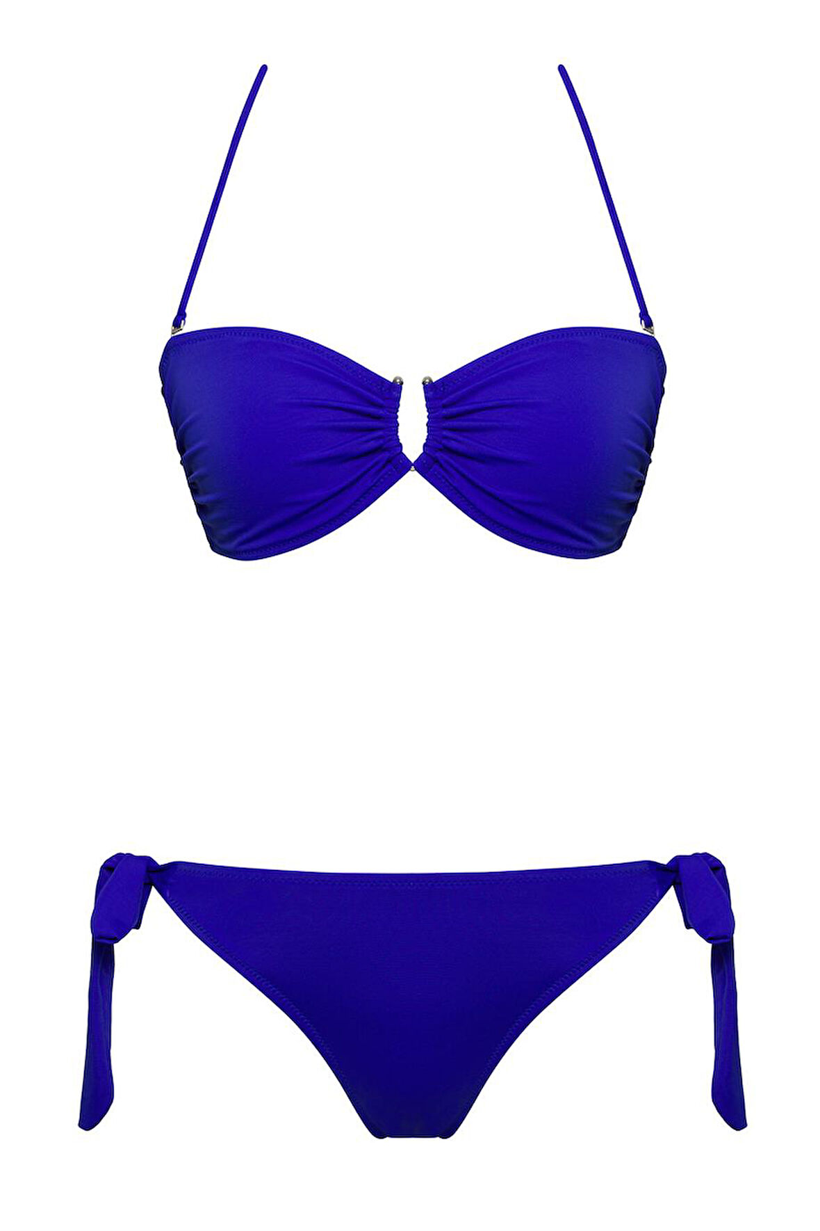 Aksesuarlı Straplez Bikini Takım 
