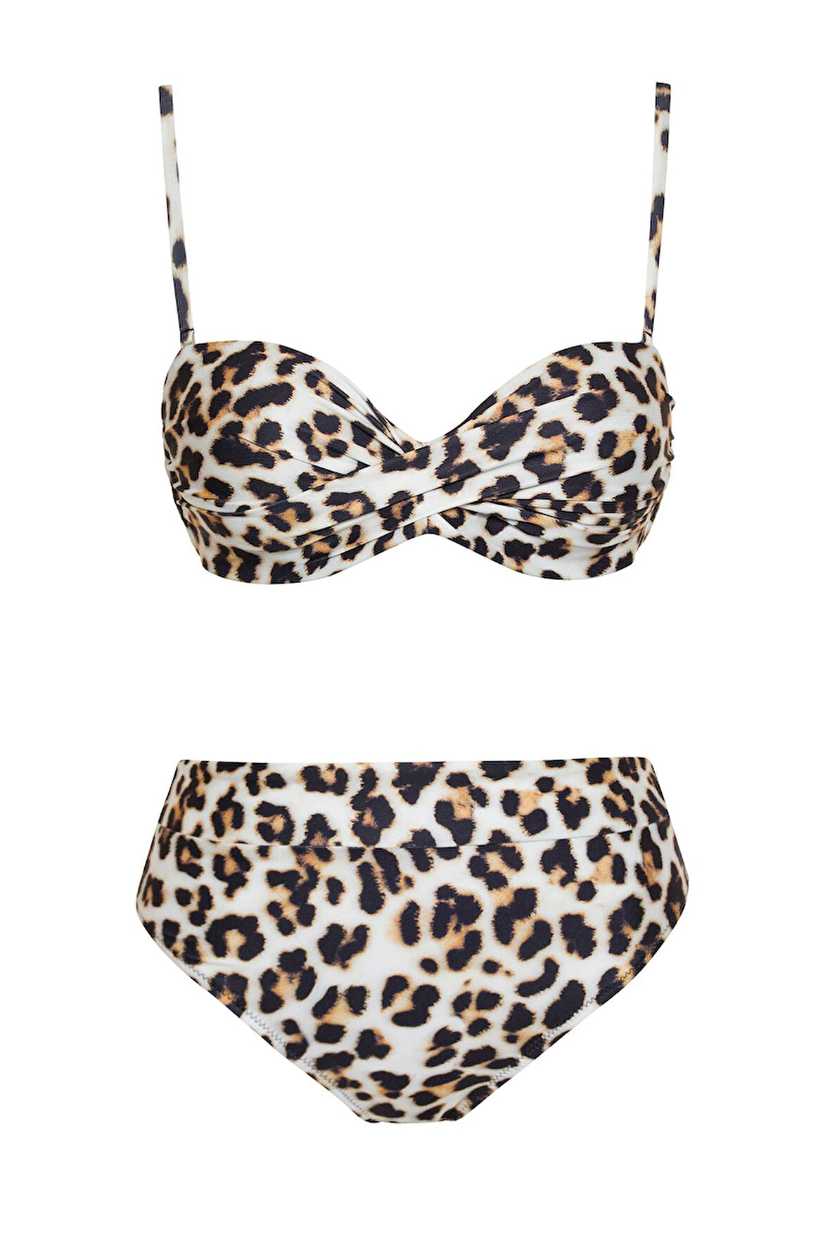 Dönmeli Yüksek Bel Bikini Takım 