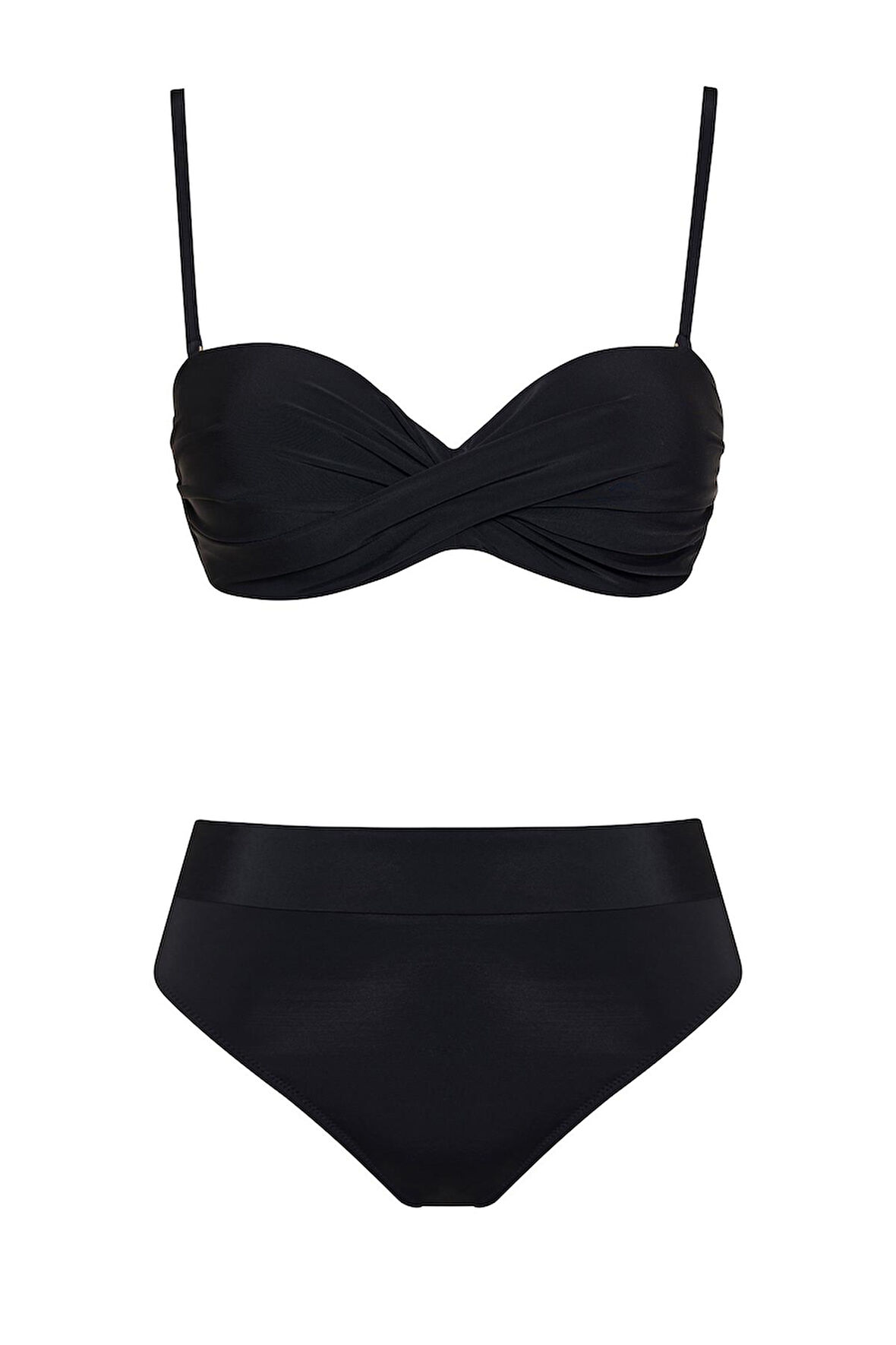 Dönmeli Yüksek Bel Bikini Takım 