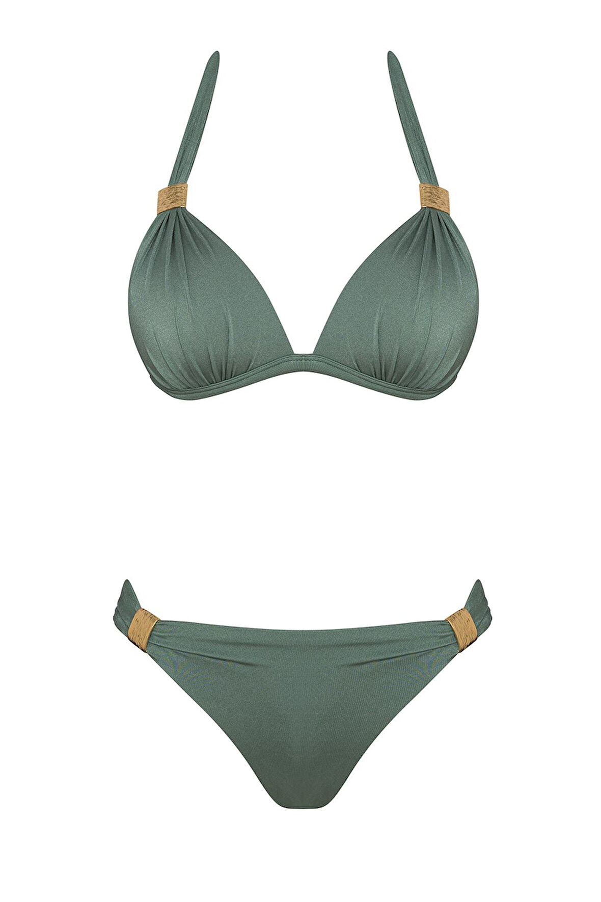 Aksesuarlı Kaplı Destekli Bikini Takım 