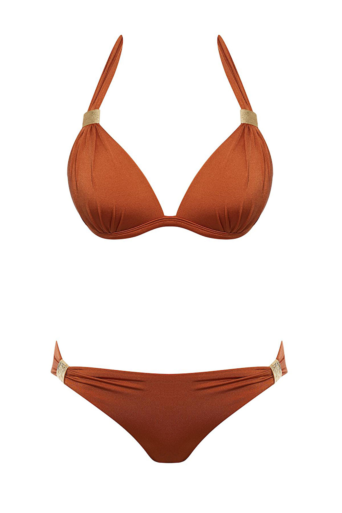 Aksesuarlı Kaplı Destekli Bikini Takım 
