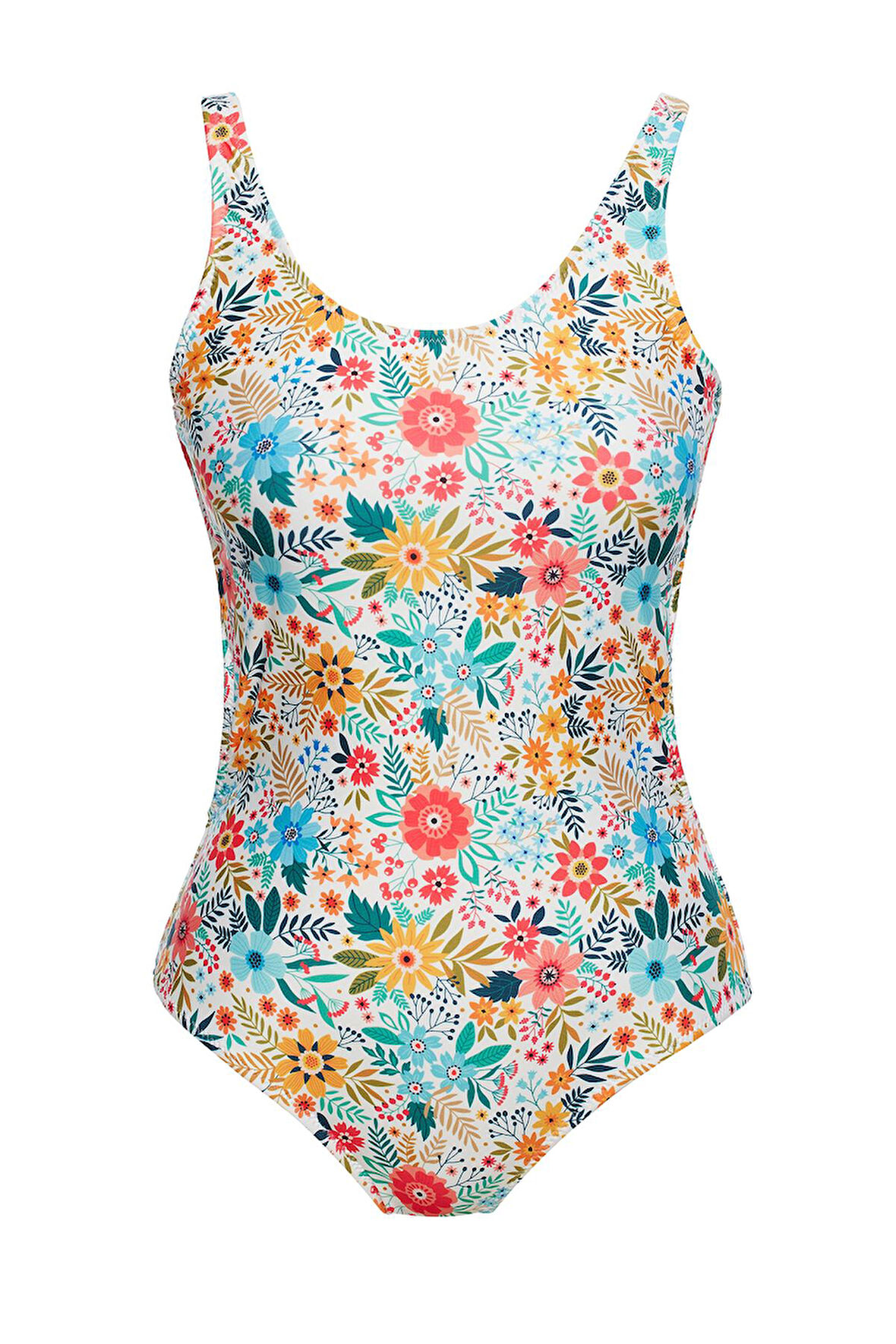 Desenli Sırtı Açık Mayo