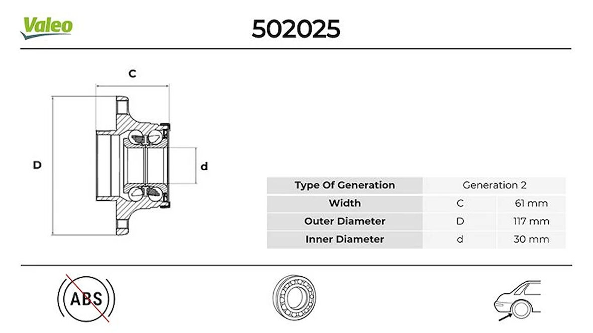 ARKA TEKER PORYASI RULMANLI TEMPRA-DOBLO-PALIO-ALBEA-MAREA ABS SİZ 4 BİJON 30X117X61.7 71714477 71737612 51754192 07787124