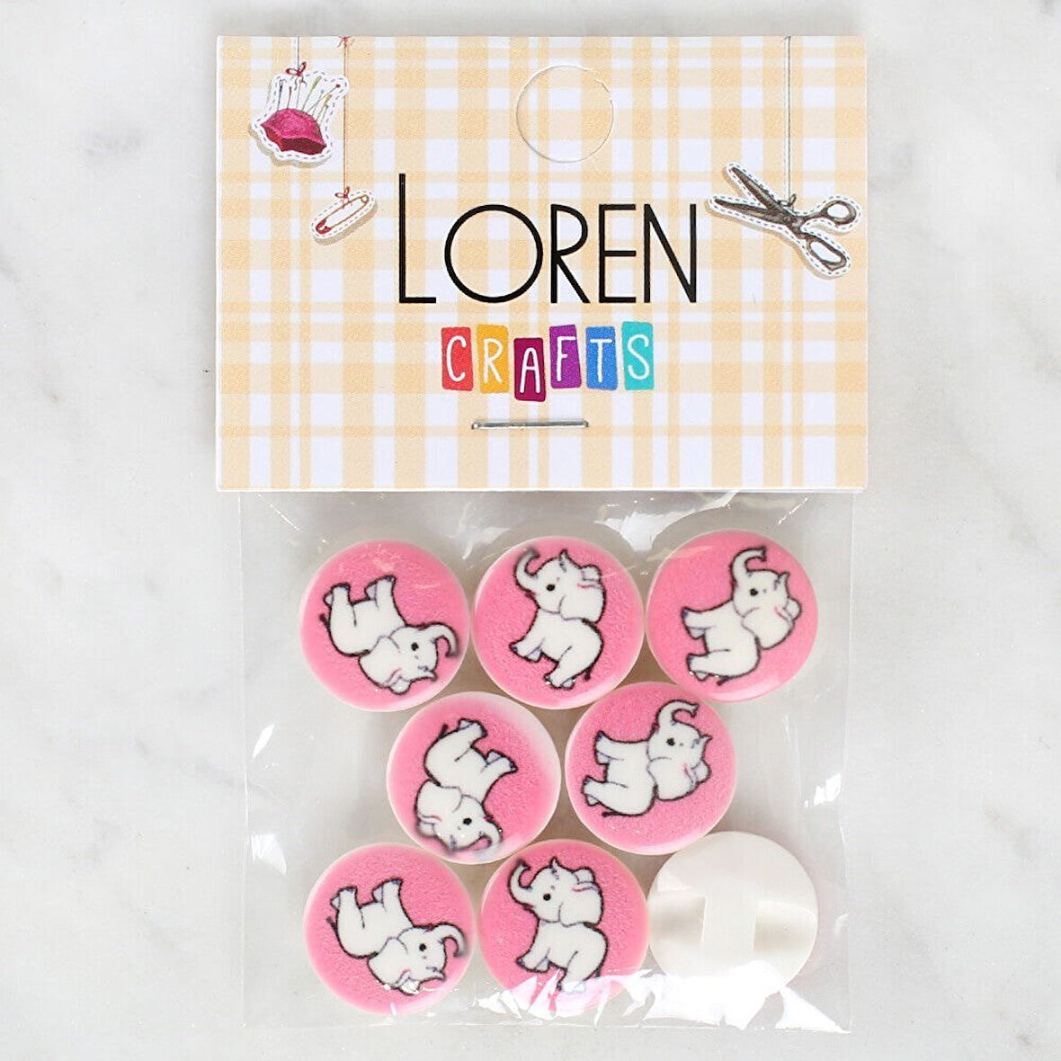 Loren Crafts 8'li Fil Düğme - 1041