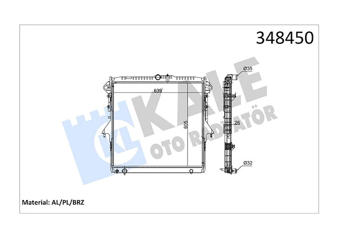 MOTOR RADYATORU FORD RANGER 3.2 TDCI 2011 MT KALINLIK 26 MM 5246502 5279614 AB398005AC